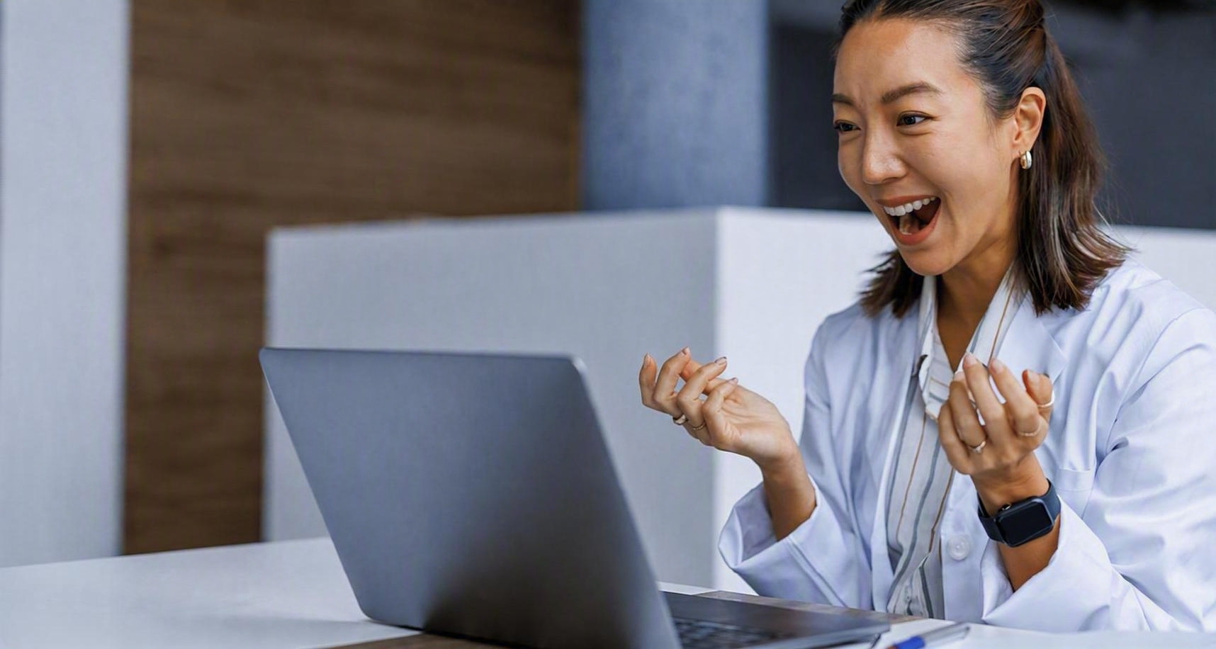 woman on computer